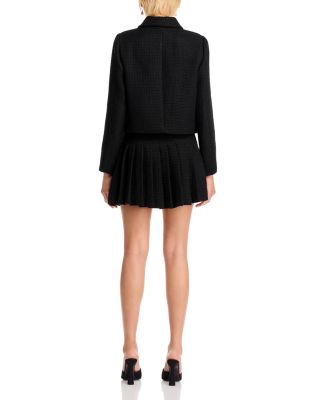 ジャケット・アウター tweed over jacket / mini skirt Elegant Womens 2-Piece Tweed Jacket and Mini Skirt Set