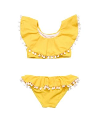  Unisex Hello Yellow Flounce Bikini