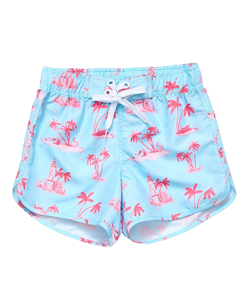 Snapper Rock Unisex Lighthouse Island Sustainable Board Shorts-little In Blue