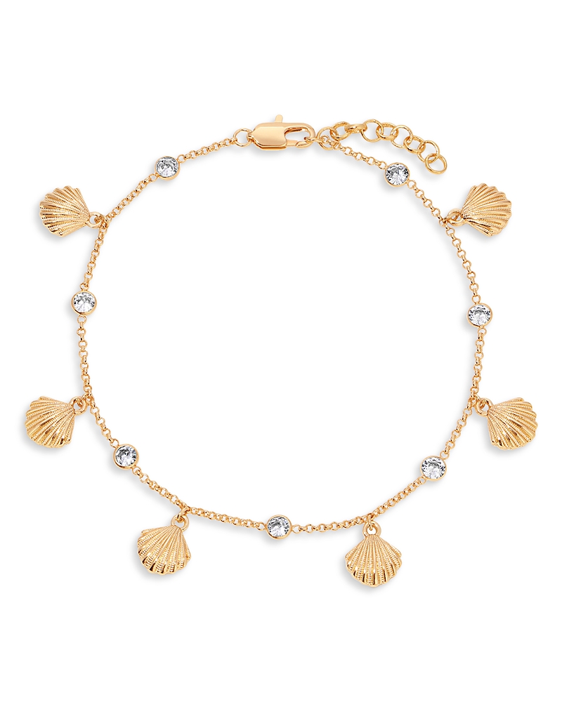 Ettika Scallop Shell Charm Anklet In Gold