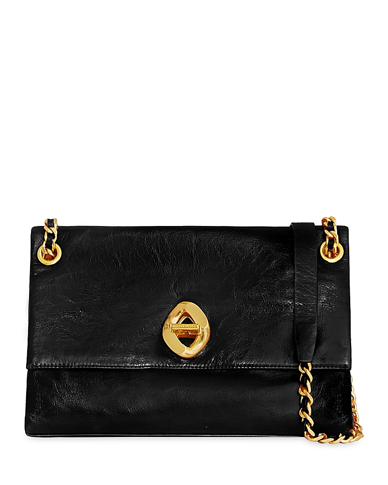 Rebecca Minkoff Medium G Convertible Leather Shoulder Bag In Black