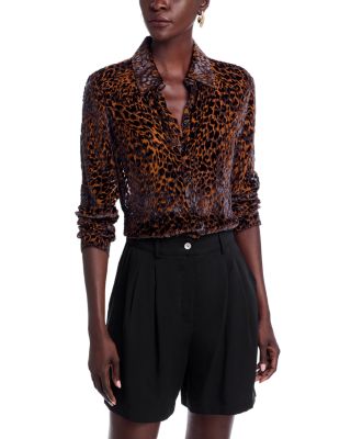 PAIGE - Desano Burnout Velvet Shirt