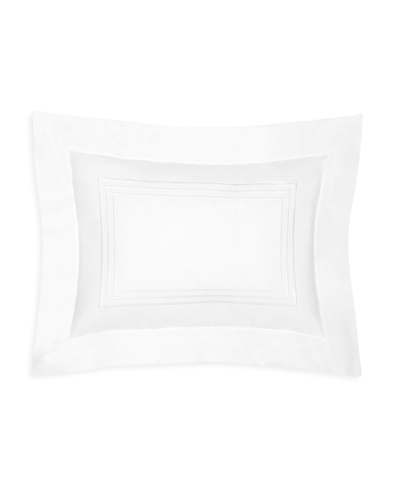 Pratesi Tre Righe Boudoir Sham In White/white