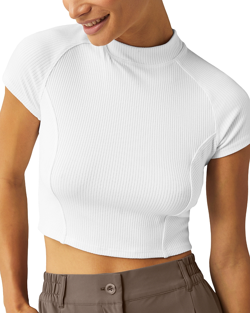 Beyond Yoga Formation Cropped Tee In White