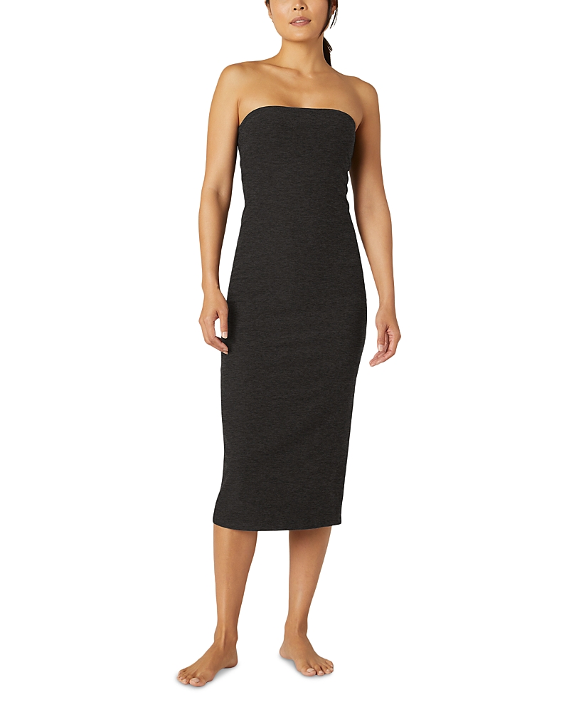 Shop Beyond Yoga Space Dye Strapless Dress In Darkest Night