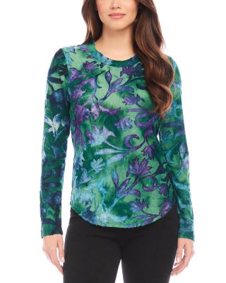 Karen Kane - Long Sleeve Burnout Top