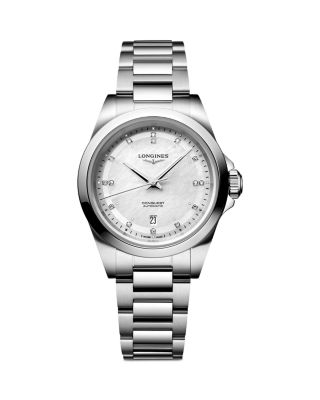 Longines - Conquest White Mother of Pearl Watch, 30mm