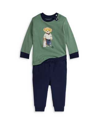 Ralph Lauren - Boys' Polo Bear Jersey Tee & Fleece Pants Set - Baby