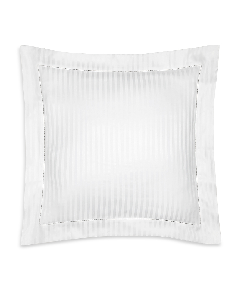 Pratesi Raso Rigato Continental Euro Sham In White