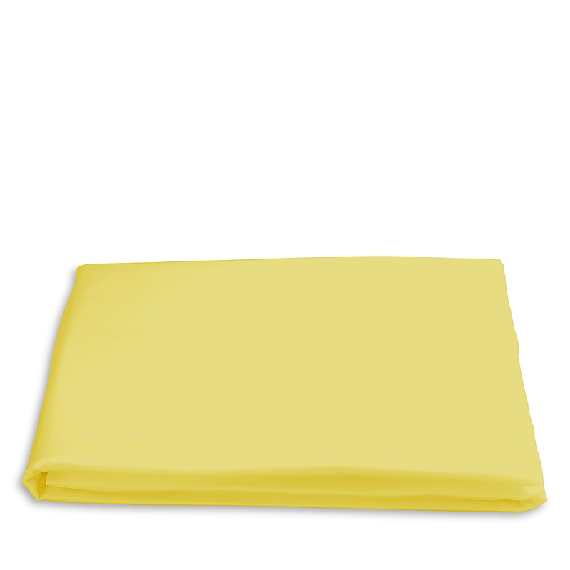 Matouk Nocturne Sateen Fitted Sheet, California King In Lemon