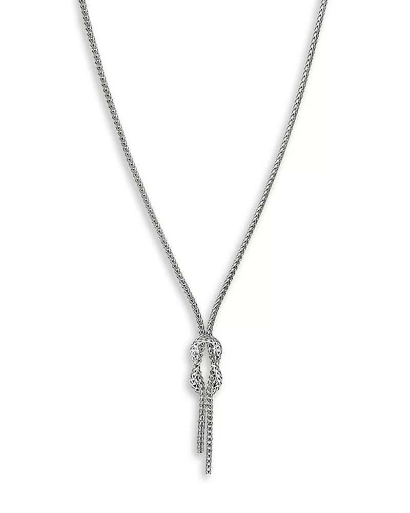 John Hardy 14K Yellow Gold & Sterling Silver Love Knot Lariat Necklace, 16