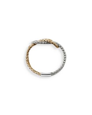 14K Yellow Gold & Sterling Silver Love Knot Ring, 3.6mm