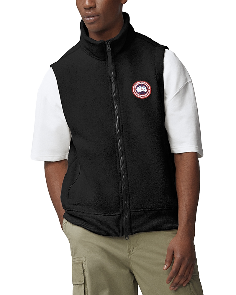 Canada Goose Sleeveless Jacket With Logo Patch In Black
