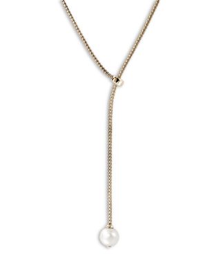 John Hardy 14K Yellow Gold Jh Essentials Cultured Freshwater Pearl Adjustable Lariat Necklace, 23