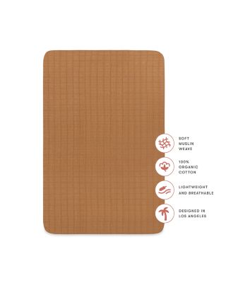 Mini Crib Sheet in GOTS Certified Organic Muslin Cotton