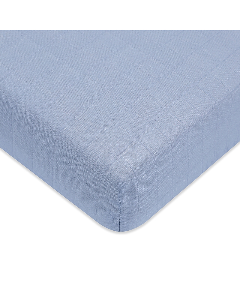 Babyletto Crib Sheet In Gots Certified Organic Muslin Cotton In Dewdrop