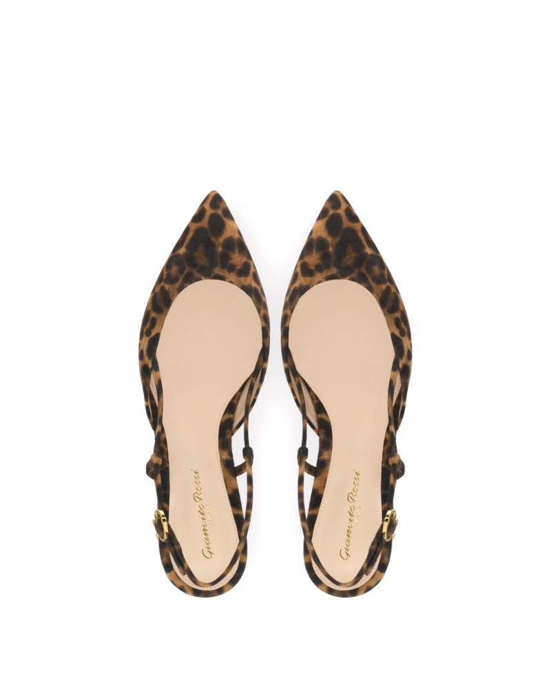 Gianvito Rossi Women's Ascent 05 Flats in Leopard Print Suede