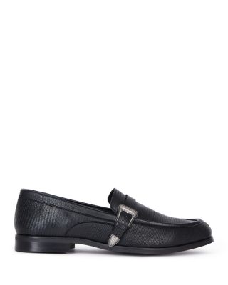 The Kooples - Men's Black Leather Western Loafers