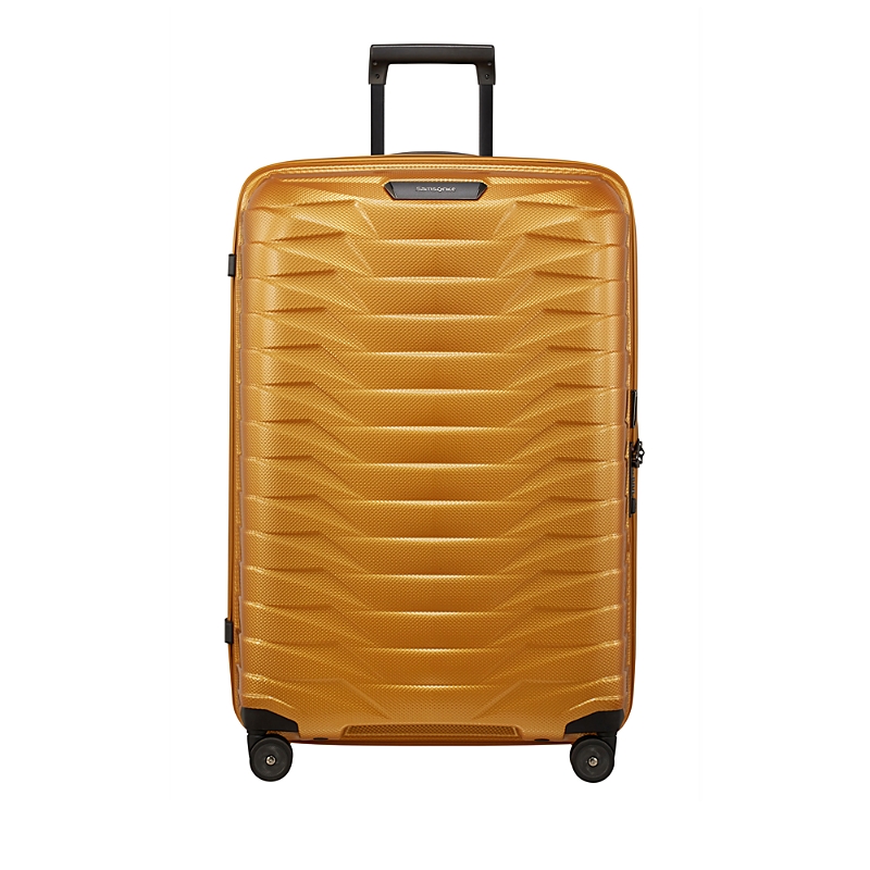 Samsonite Proxis Medium Spinner Checked Suitcase In Honey Gold