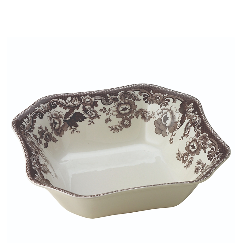 Spode Delamere Square Serving Bowl In Brown