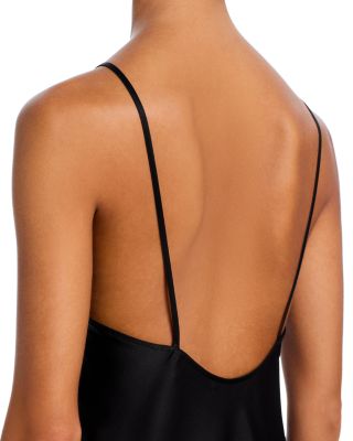 anine bing black slip dress Angie Black Maxi Slip Dress Medium / Navy