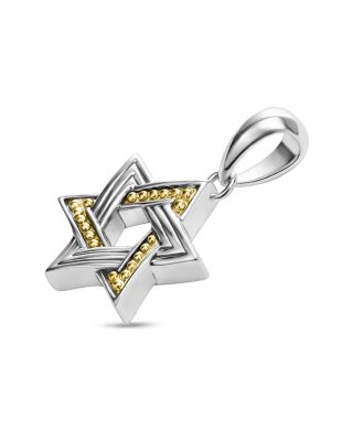Men's 18K Yellow Gold & Sterling Silver Anthem Small Star of David Amulet Pendant
