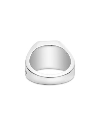 Men's 18K Yellow Gold & Sterling Silver Anthem Caviar Beaded Square Ring