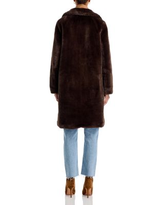 Faux-Fur Coat with Wide Lapels - Exclusive