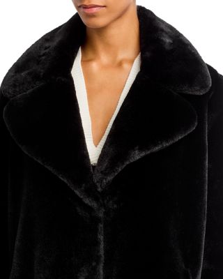 Faux-Fur Coat with Wide Lapels - Exclusive