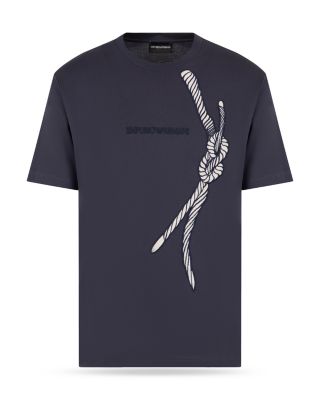 Pure Cotton Jersey Tee With Embroidered Rope & Logo