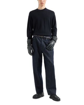 Virgin Wool Allover Jacquard Chevron Design Sweater