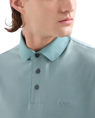 Two Tone Micro Design Polo Shirt