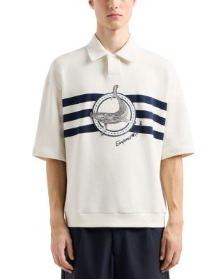 Emporio Armani - Soft Cotton Twill Whale Patch Polo Sweatshirt