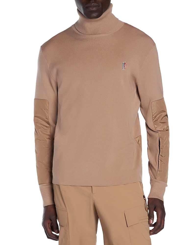 Moncler Wool Blend Pieced Turtleneck Sweater