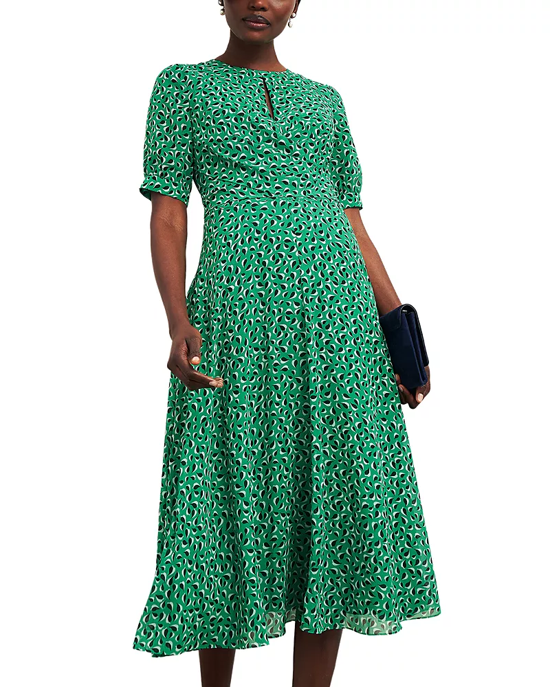Hobbs London Bridget Printed Midi Dress