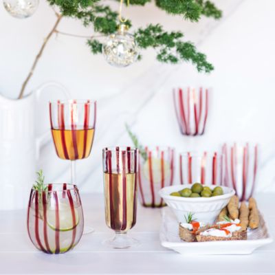 Nuovo Stripe Wine Glass