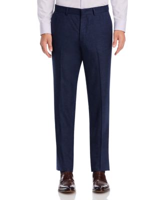 Melange Solid Slim Fit Suit Pants