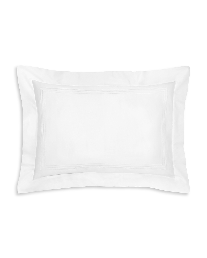 Pratesi Tre Righe Splendore King Sham In White/white