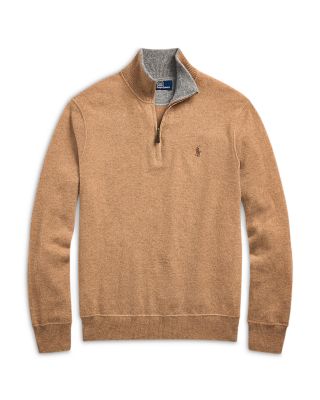 Cashmere Regular Fit Quarter Zip Mock Neck Sweater - Exclusive
