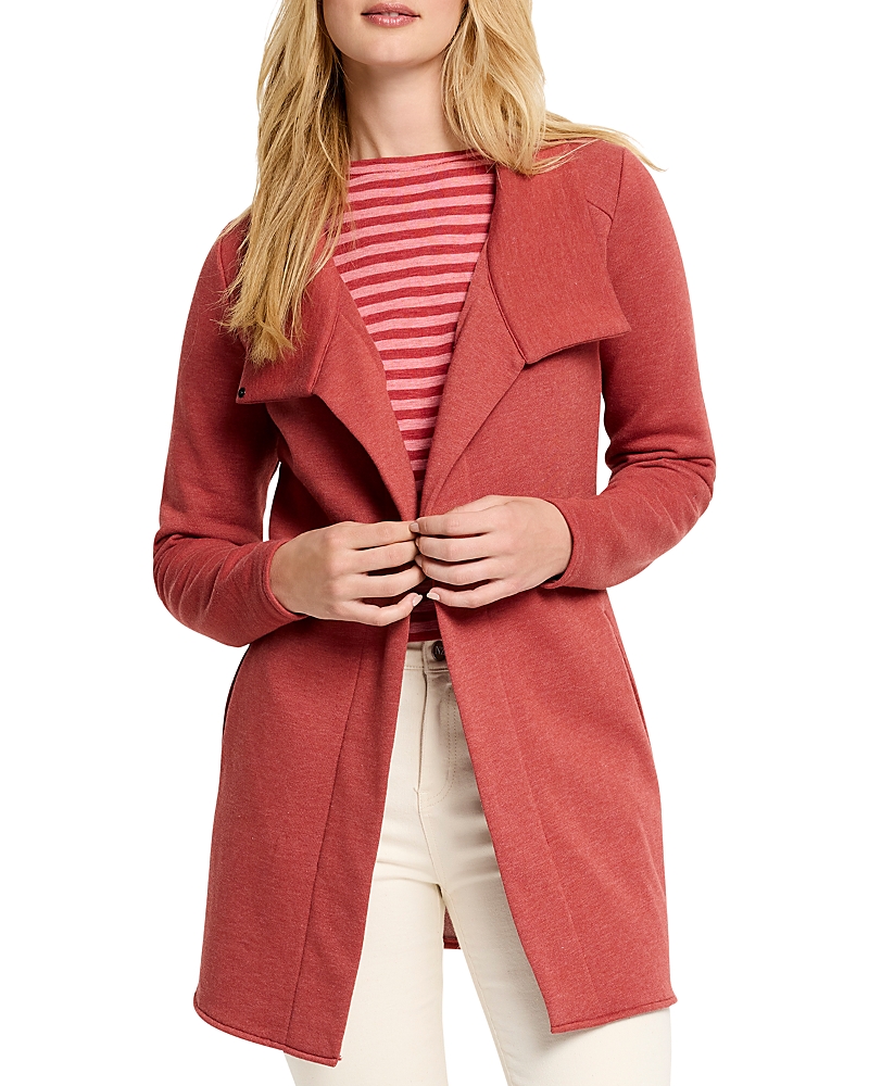 Nic + Zoe Nic+zoe Around Town Open Front Knit Jacket In Tandoori