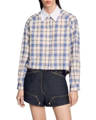 Sandro - Roussel Plaid Embellished Shirt