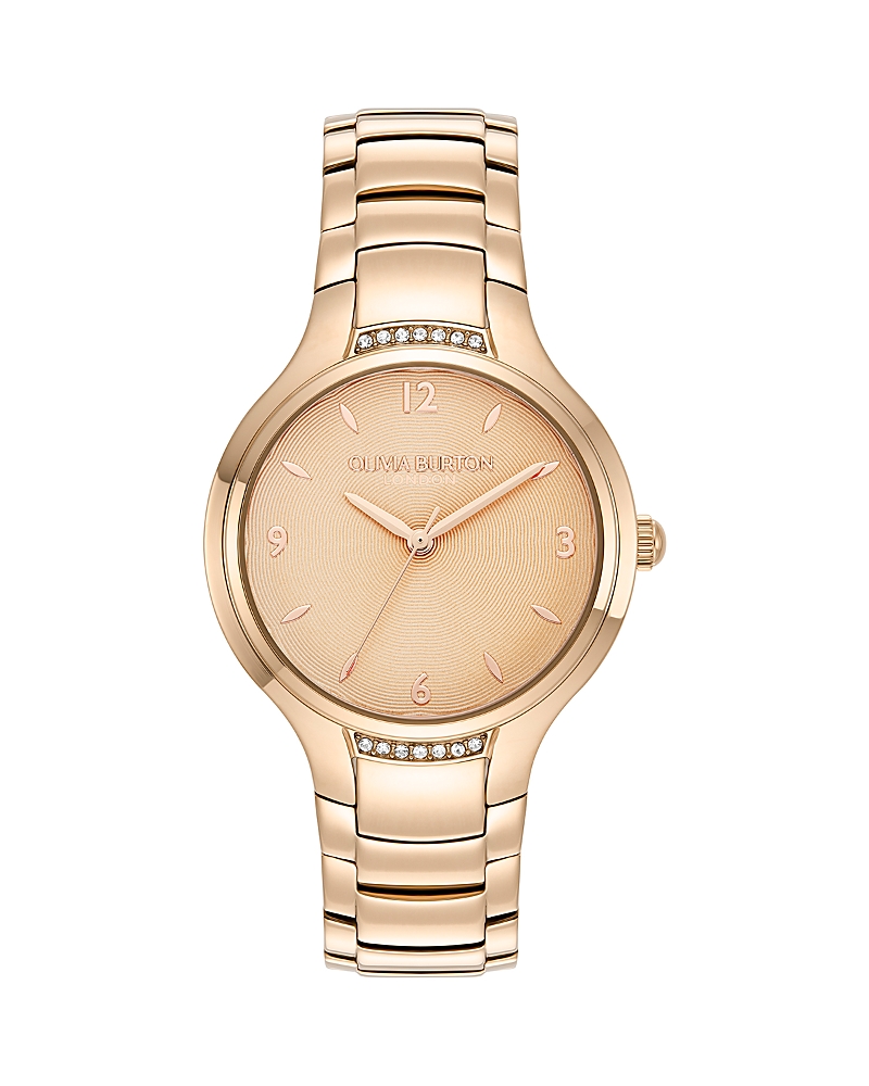 Olivia Burton Women's Lea Rose Gold-tone Stainless Steel Watch 34mm In Carnation Gold