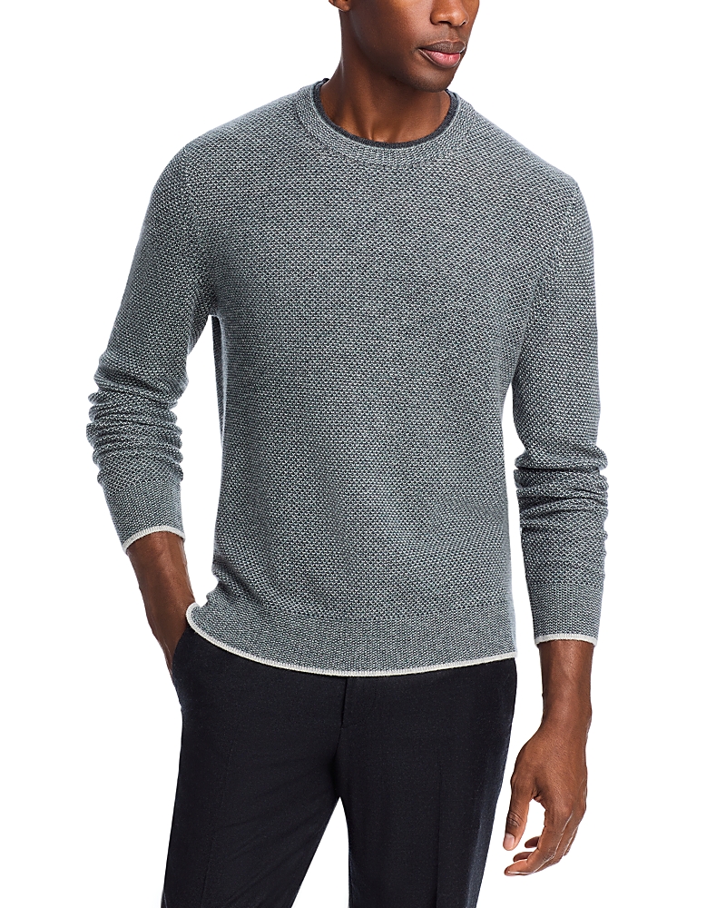 The Men's Store At Bloomingdale's Wool & Cashmere Jacquard Sweater - Exclusive In Navy Multi