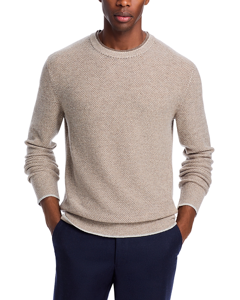 The Men's Store At Bloomingdale's Wool & Cashmere Jacquard Sweater - Exclusive In Oatmeal Multi