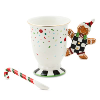 Bake Shop Gingerbread Handled Mug with Spoon