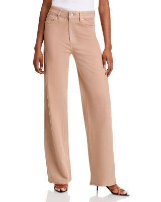 PAIGE - Sasha High Rise Wide Leg Jeans in French Latte Coated