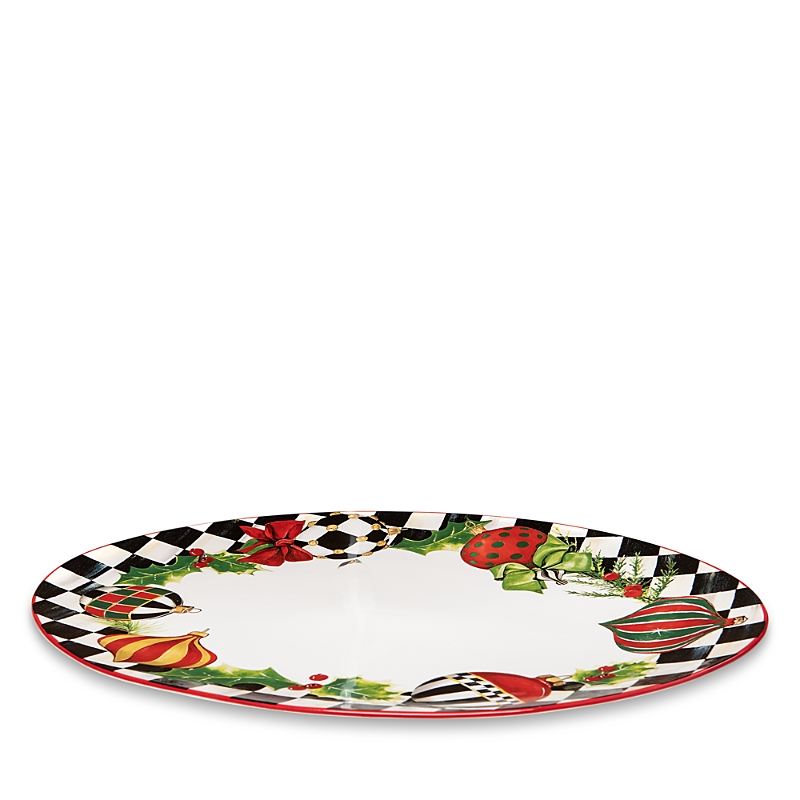 Mackenzie-childs Deck The Halls Serving Platter In Multi