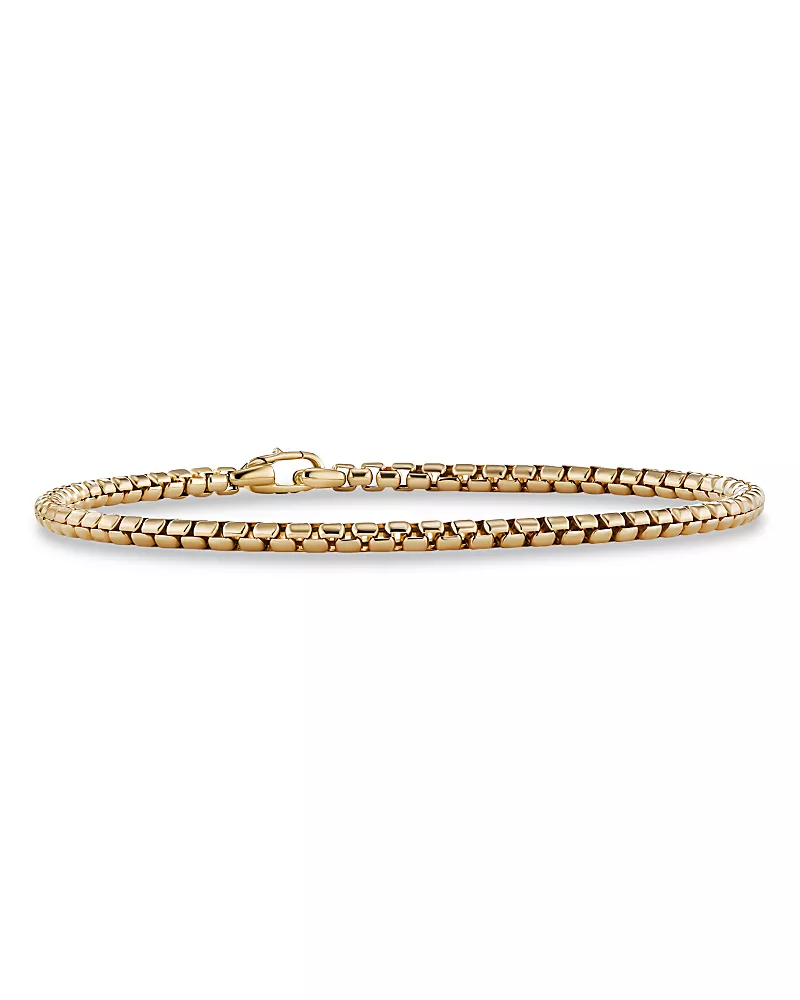David Yurman 18K Yellow Gold Chain Bel Aire Box Link Bracelet