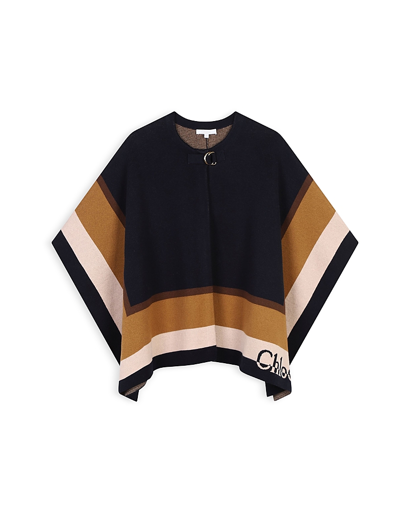 Chloe Girls' Knitted Striped Cape - Little Kid