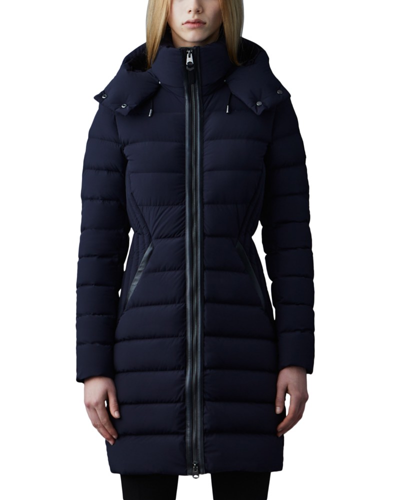 Mackage Farren Hooded Down Coat in Navy